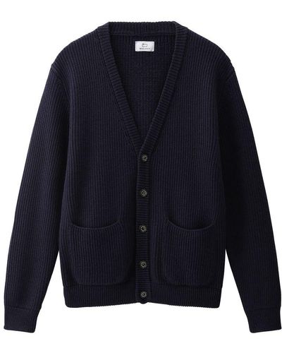 Woolrich Ribbed Cardigan Sweater - Gray