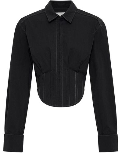 Dion Lee Tuxedo Corset Shirt - Black