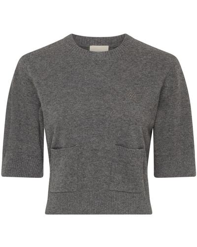THE GARMENT Como Logo Knit T-Shirt - Grey