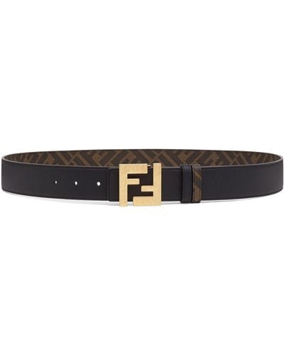 Fendi Ceinture FF carré - Marron