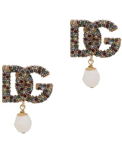 Dolce & Gabbana Dg-Logo Earrings - Black