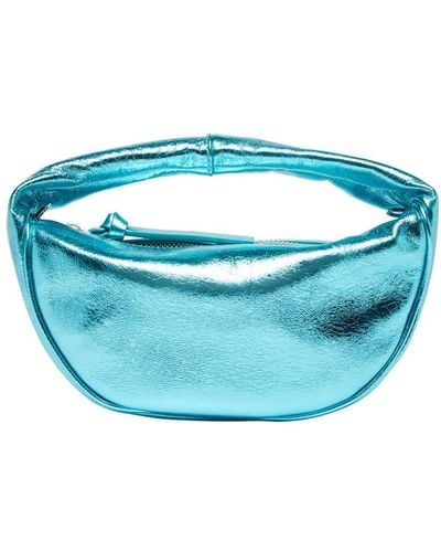 BY FAR Baby Cush Aquamarine Metallic Leather Bag - Blue