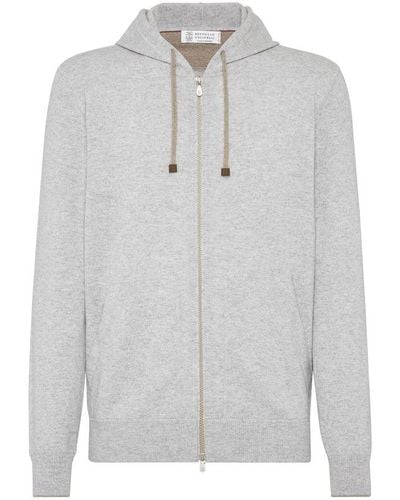 Brunello Cucinelli Sweatshirt-Style Cardigan - Grey
