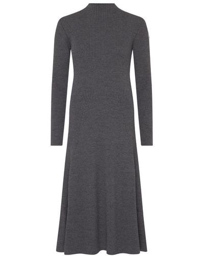 Moncler Long-Sleeved Dress - Gray