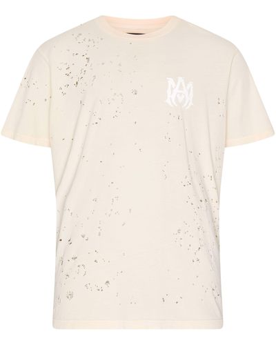 Amiri Gewaschenes T-Shirt Shotgun - Weiß
