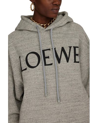 Loewe Oversize-Sweatshirt mit Kapuze - Grau