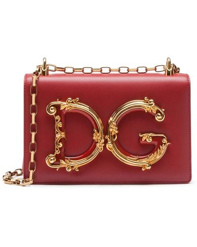 Dolce & Gabbana Sac DG Girls en cuir Nappa - Rouge