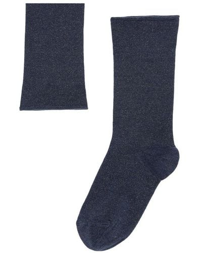 Brunello Cucinelli Shiny Knit Socks - Gray