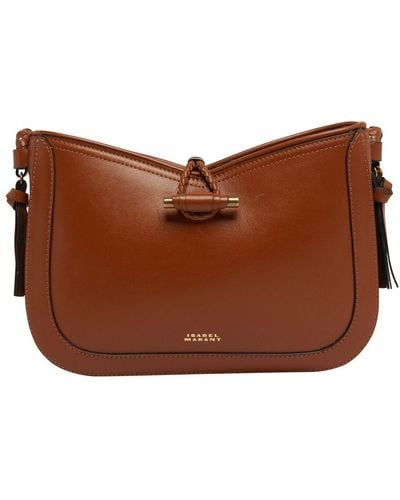 Isabel Marant Vigo Leather Flap Bag - Brown