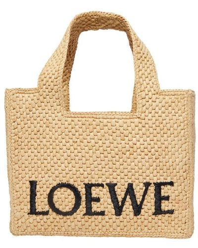 Loewe Small Tote Bag With Logo - Metallic