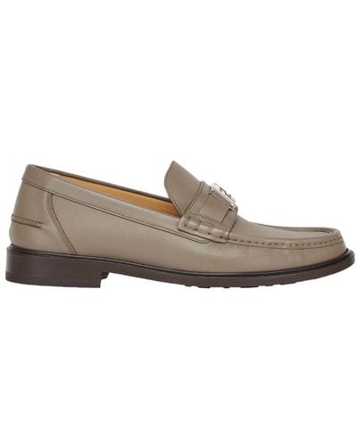 Fendi Leather Loafers - Grey