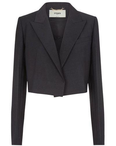 Fendi Tailored Deconstructed Jacket - Black