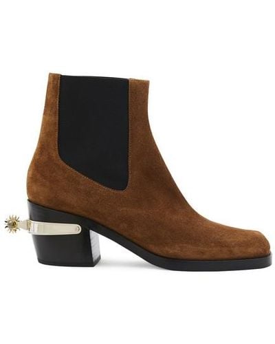 NODALETO Bulla Western Ankle Boots - Brown