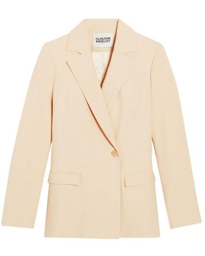 Claudie Pierlot Textured Suit Jacket - Natural