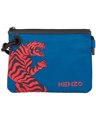 KENZO Pochette Climbing Tiger avec bandoulière - Bleu