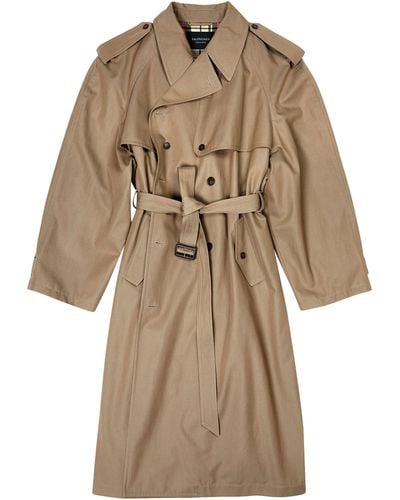 Balenciaga Coats > trench coats - Neutre
