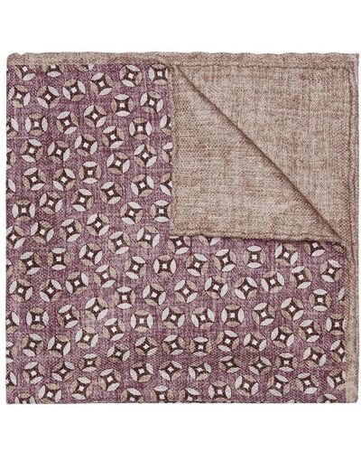 Brunello Cucinelli Pocket Square With Pattern - Purple