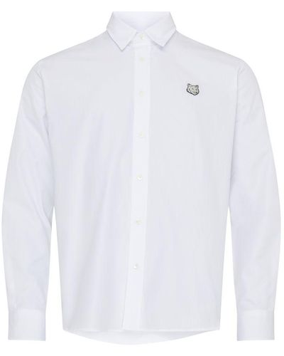 Maison Kitsuné Bold Fox Head Casual Shirt - White
