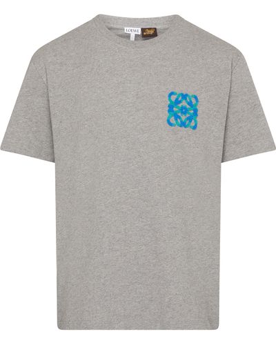Loewe Baumwoll-T-Shirt in lockerer Passform Anagram - Grau