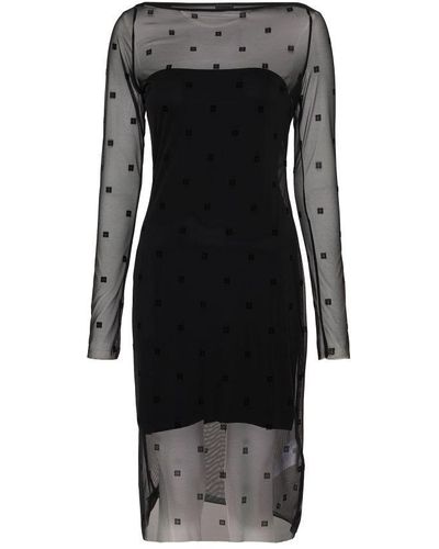 Givenchy 4G Lace And Diamanté Maxi Dress - Black