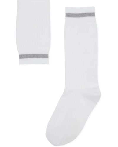 Brunello Cucinelli Rippstrick-Socken - Weiß