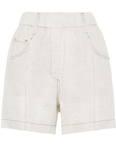 Brunello Cucinelli Five-Pocket Shorts - White