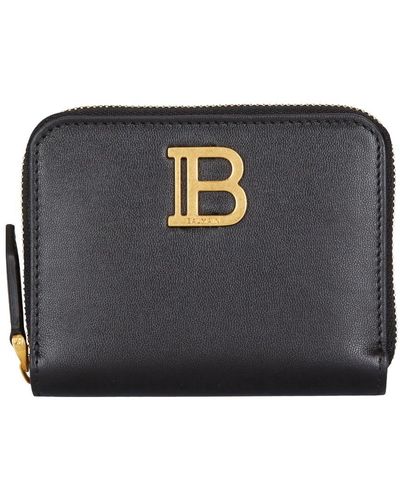Balmain B-Buzz Leather Wallet - Black