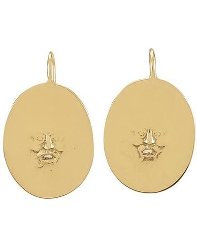 Logo Drop Earrings in Gold - Patou