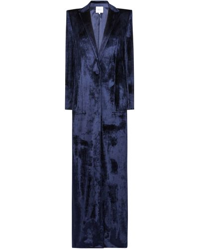 Galvan London Manteau en velours coupe sculptée - Bleu