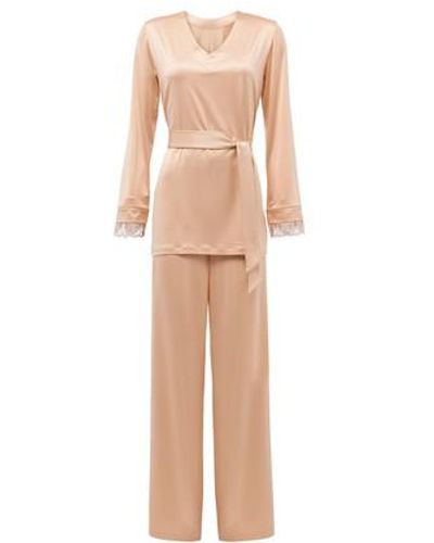 La Perla Pyjama en viscose stretch et tulle - Multicolore