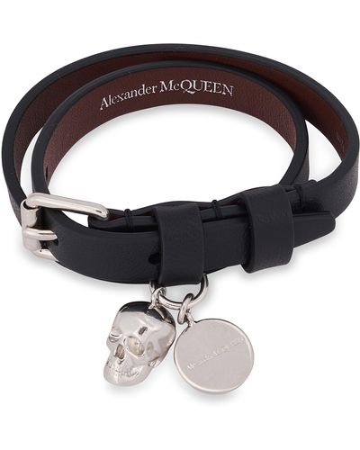 Alexander McQueen Bracelet Double - Noir