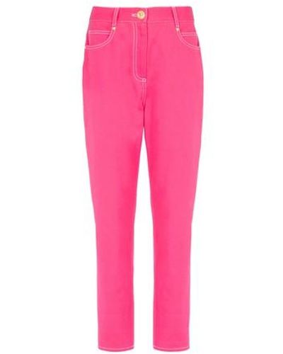 Balmain X Barbie - Boyfriend Cut Faded Jeans - Pink
