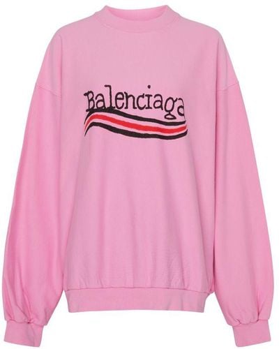 Balenciaga Oversized Logo Sweatshirt - Pink