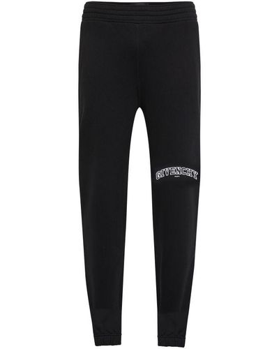 Givenchy Slim-fit jogger Trousers In Embroidered Fleece - Black