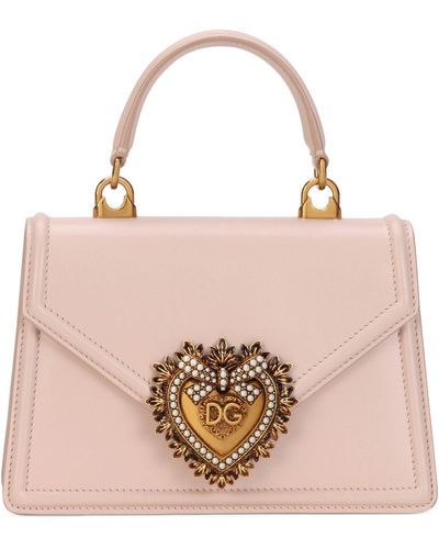 Dolce & Gabbana Petit sac à main Devotion à poignée - Rose