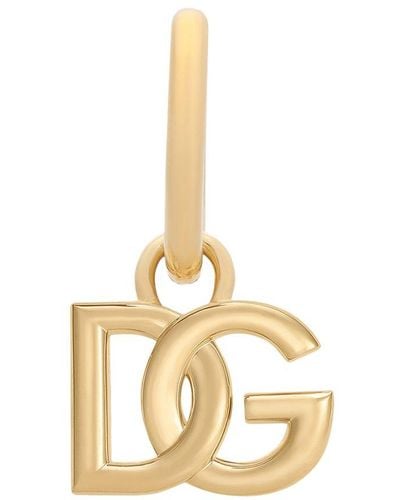 Dolce & Gabbana Single Dg Logo Earring - Metallic