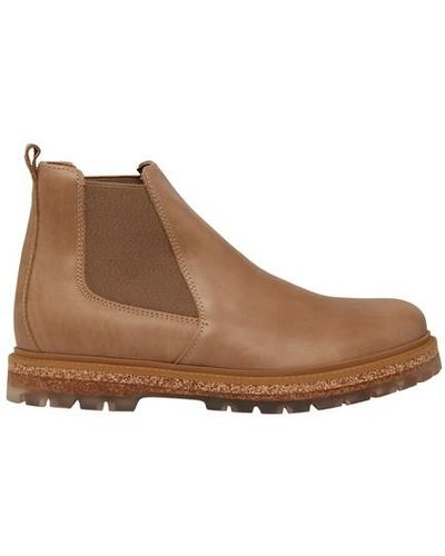 Birkenstock Stalon Ii Waxy Nubuck Chelsea Boots In Leather - Brown