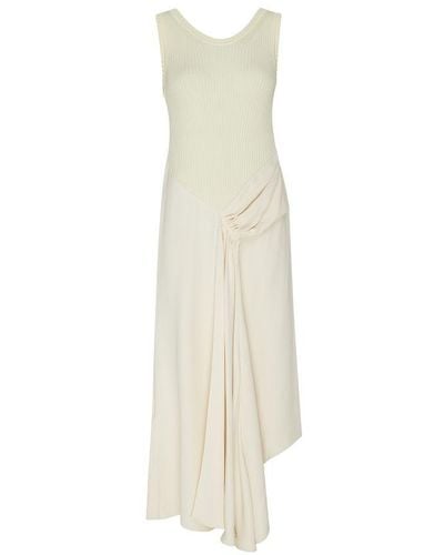 Victoria Beckham Sleeveless Tie Detail Dress - White