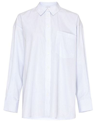 Anine Bing Chrissy Long Sleeves Shirt - White