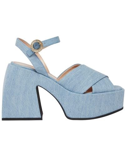 NODALETO Bulla Joni High-Heeled Sandals - Blue