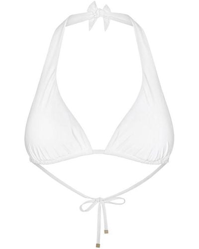 Dolce & Gabbana Padded Triangle Bikini Top - White
