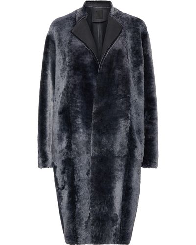 Givenchy Manteau en peau de mouton - Bleu