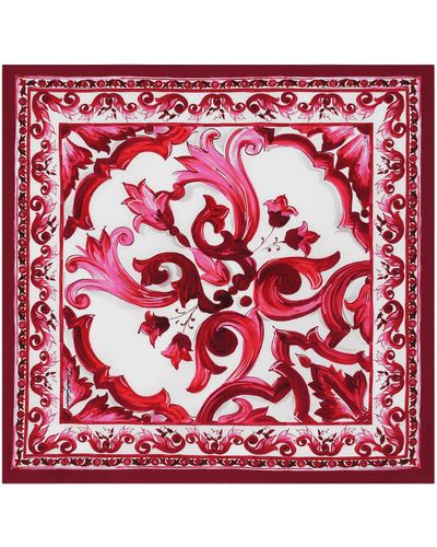 Dolce & Gabbana Tuch aus Twill (50 x 50) - Rot