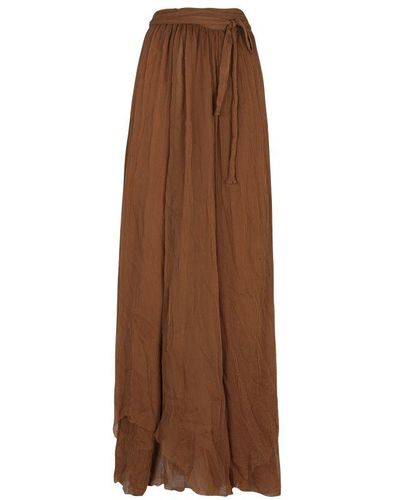 Cortana Aurora Long Skirt - Brown