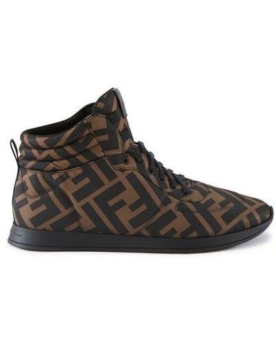 Fendi logo clearance high top sneakers