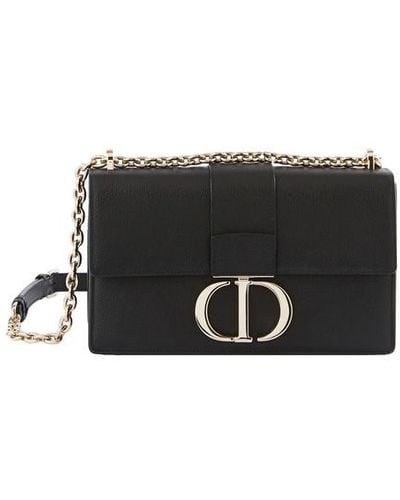 Dior 30 Montaigne Medium Calfskin Bag - Black