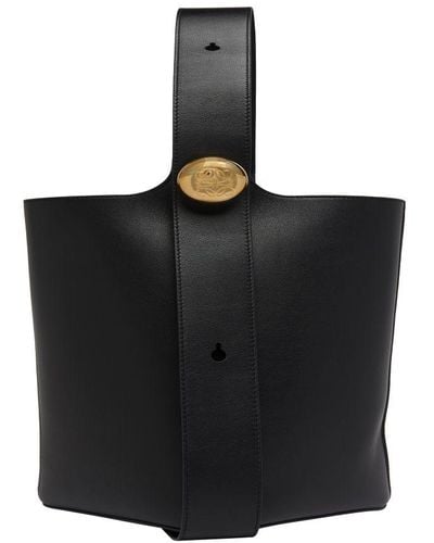Loewe Pebble Bucket Bag - Black