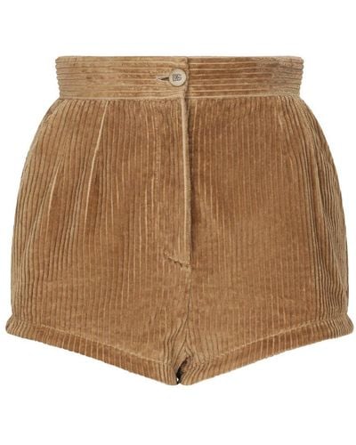 Dolce & Gabbana Corduroy Shorts - Brown