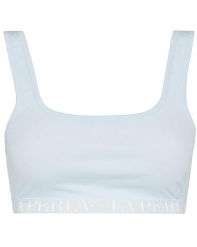 La Perla Sport-BH aus elastischer Baumwolle - Blau
