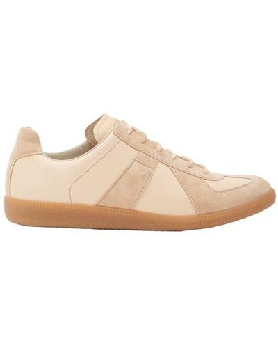 Maison Margiela Replica Leather Sneakers - Natural